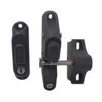 Locking Gravity Latch with 2-Sided Key Entry & Push Button