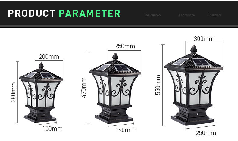 Pat Hei Gate Hardware classic solar gate pillar lights awarded supplier for sale-1
