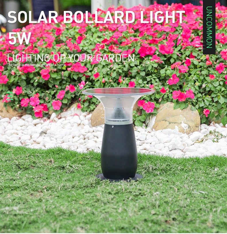 Pat Hei Gate Hardware-Ip55 Waterproof Aluminum Wireless Outdoor Solar Bollard Light-pat Hei Gate-8