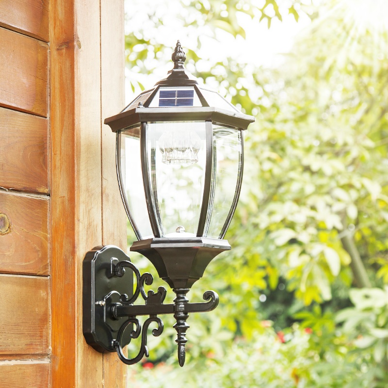 Pat Hei Gate Hardware-Spiked Straight-sided Solar Wall Lamp With Large Suction Wall-pat Hei Gate-8