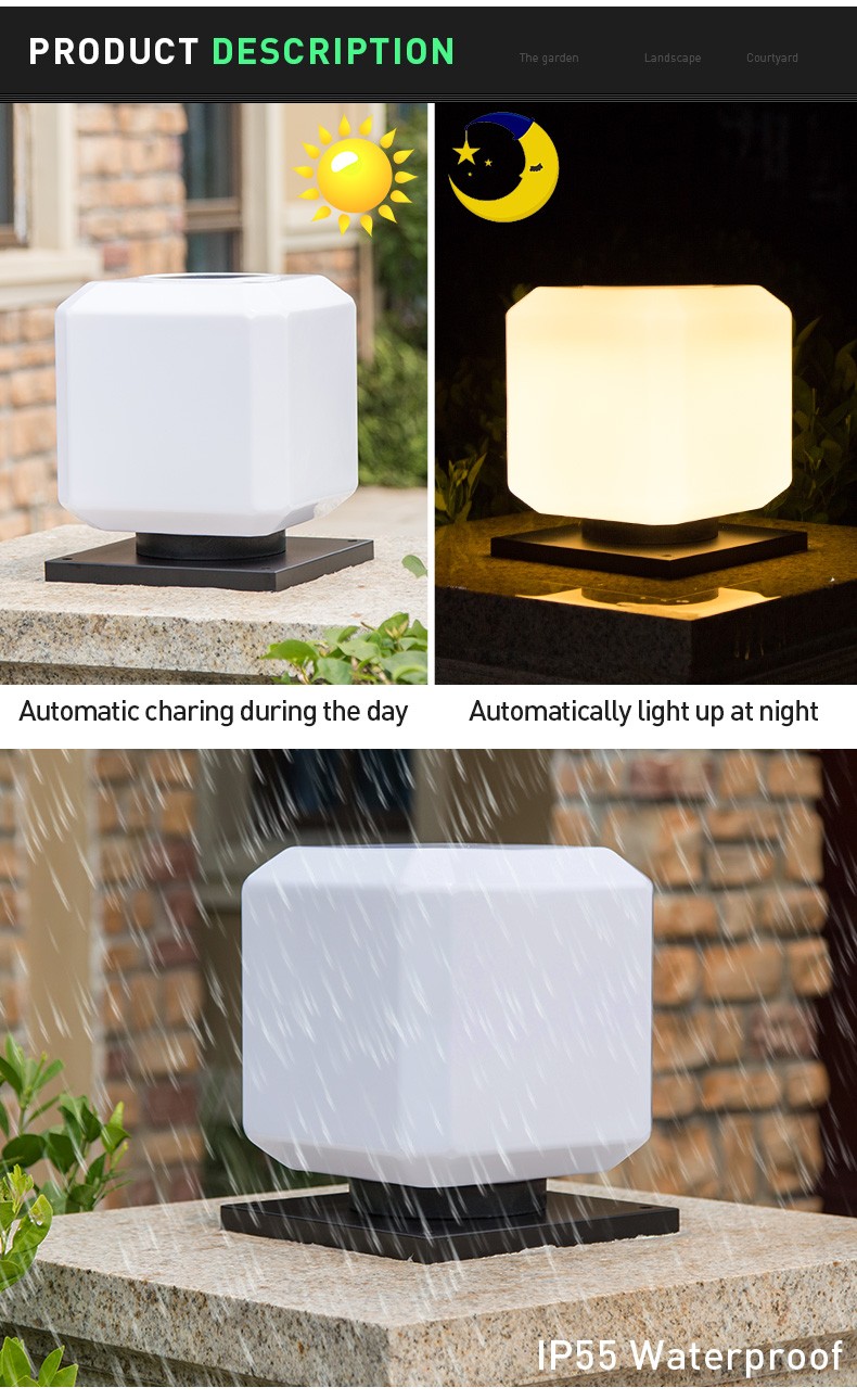 Pat Hei Gate Hardware large solar rock lights supplier for door-4