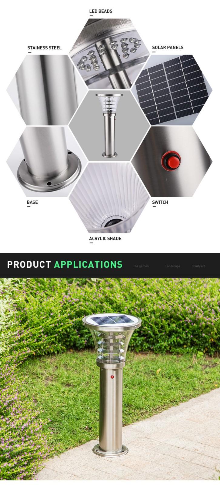 Pat Hei Gate Hardware fast shipping Solar Lawn Light with silicone cover-3