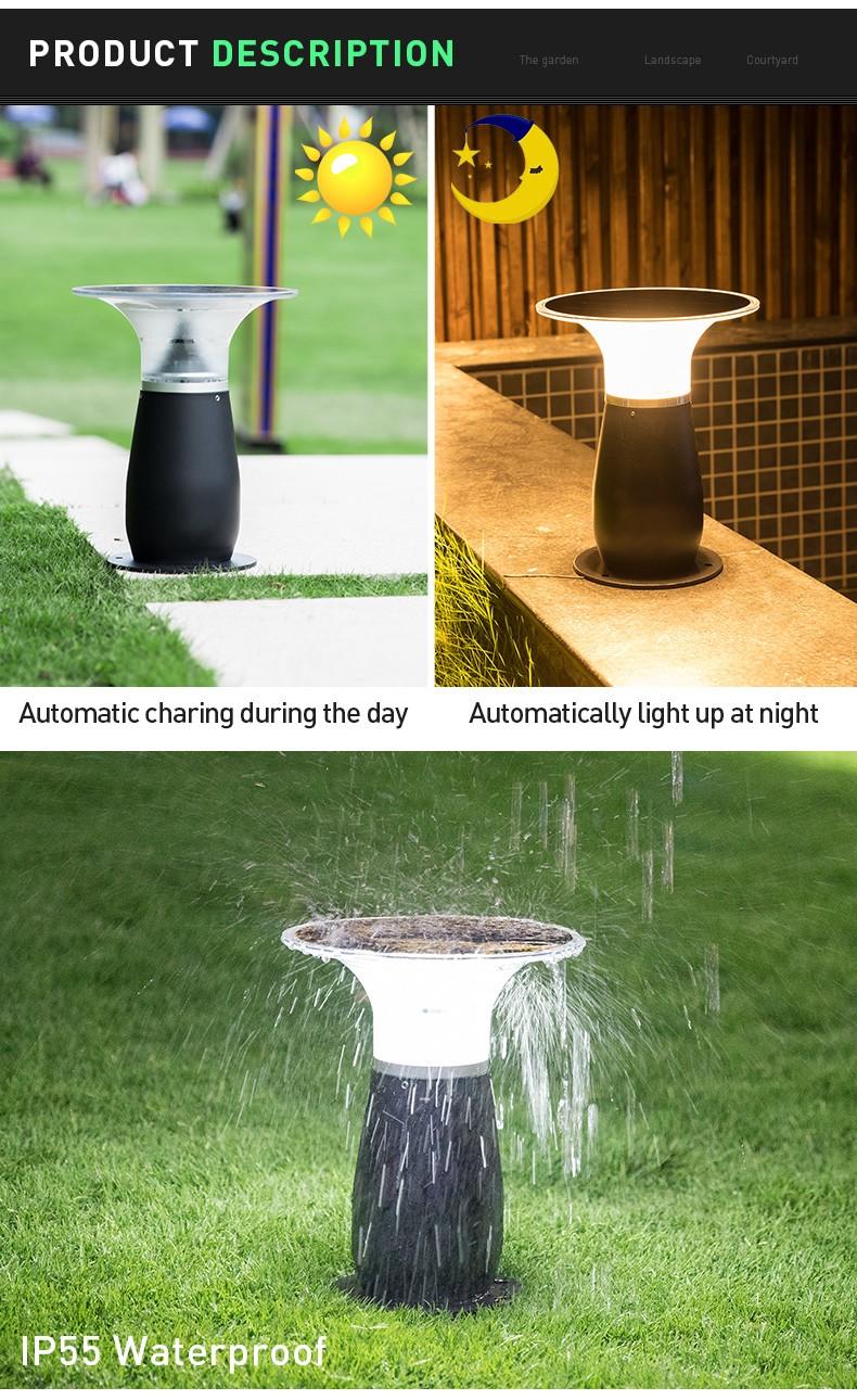 Pat Hei Gate Hardware waterproof Solar Pillar Light trade partner for sale-3