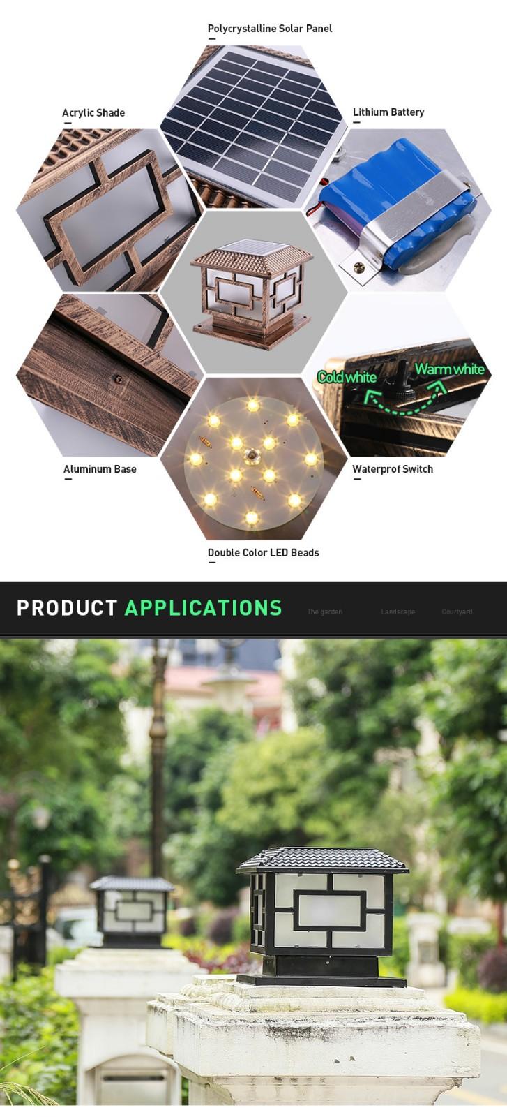 Pat Hei Gate Hardware led lights garden pillar lights bulk purchase for yard-3